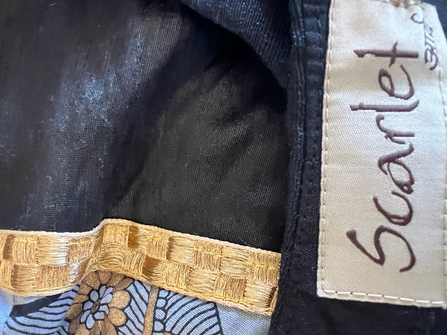 2-Piece Black, Gray and Gold Outfit