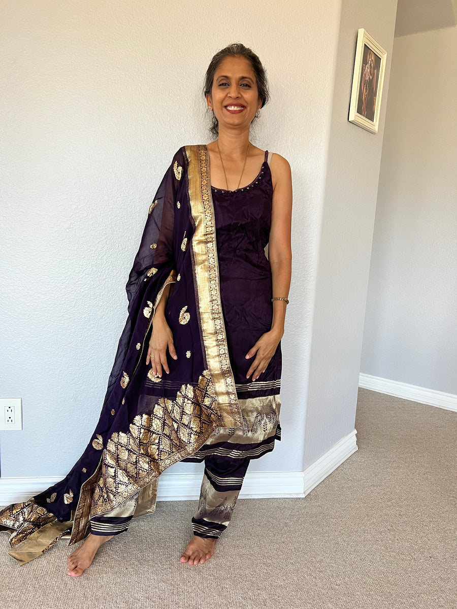 Always Raas 3-Piece Set (Top, Pants, Scarf) NWT